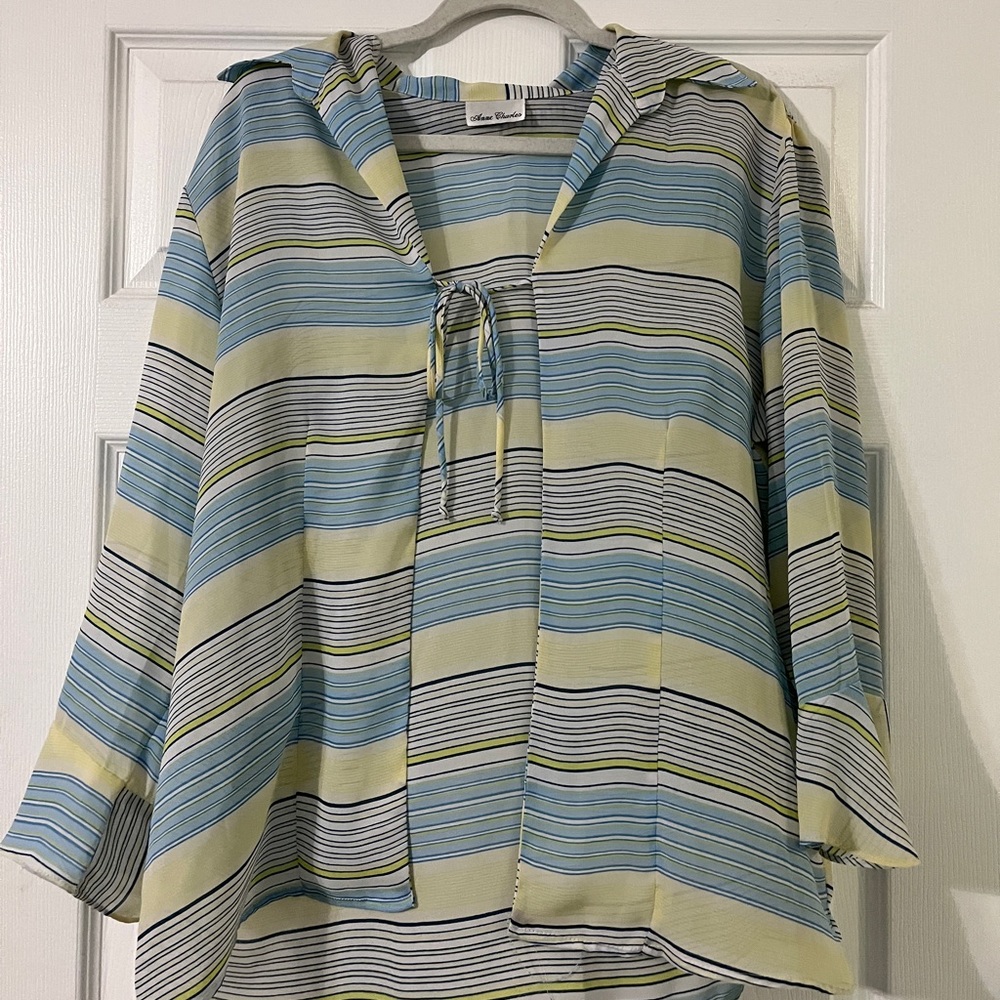 anne charles sheer summer blouse cover up